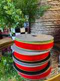 Lush Velvet Red and Lime Ribbon