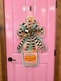 Veuve Clicquot Door Hanger with Bold Bow