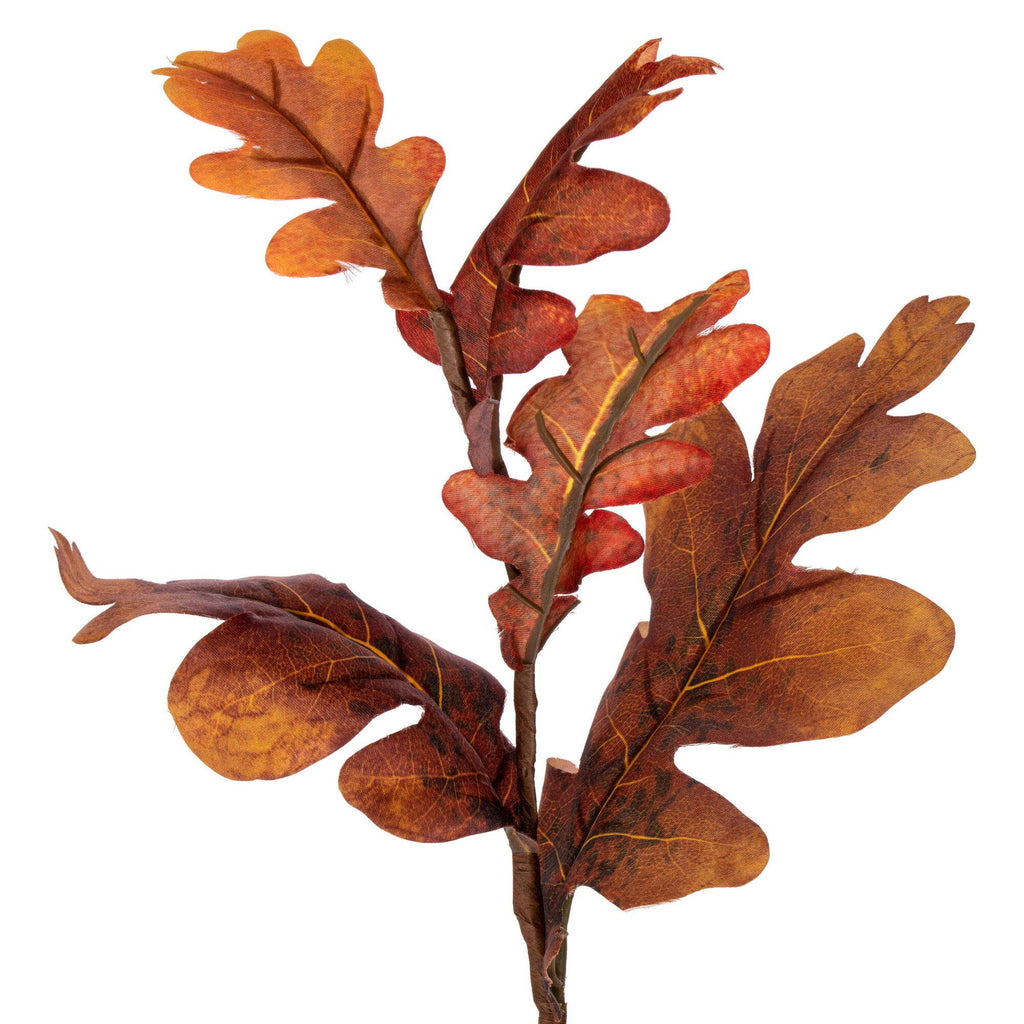 Vickerman 35" Orange Oak Leaf Tear Drop: Orange / 70% Polyester, 30% Plastic / 35"
