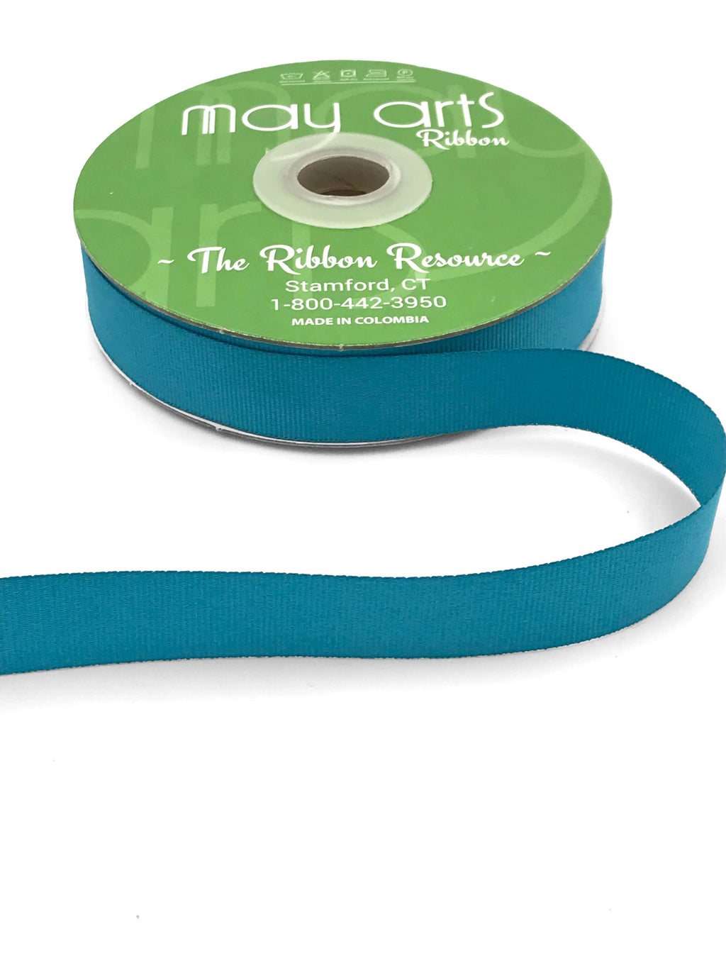 3/4" Teal Woven Grosgrain Ribbon