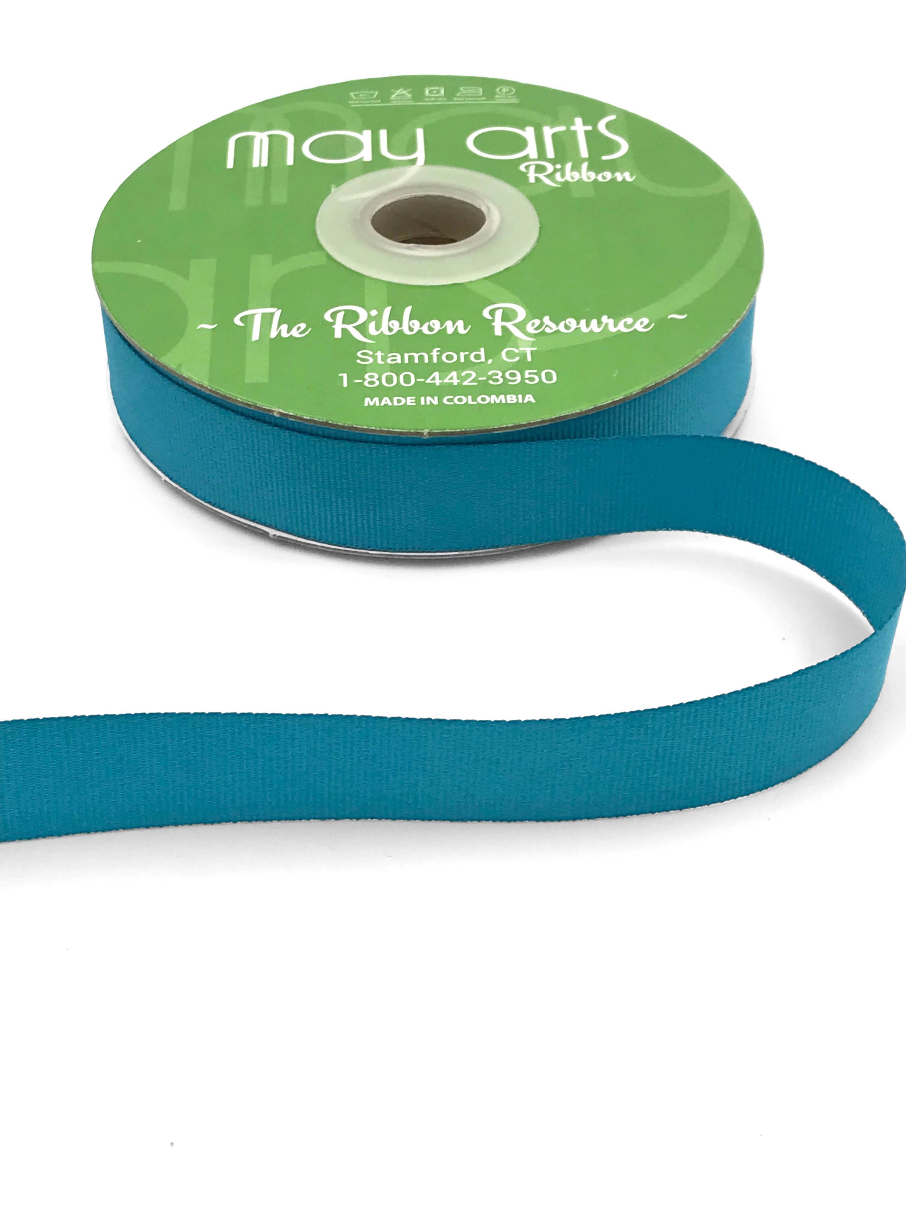3/4" Teal Woven Grosgrain Ribbon