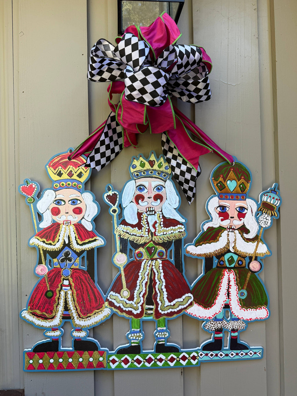 LARGE Designer Nutcracker Trio Door Hanger