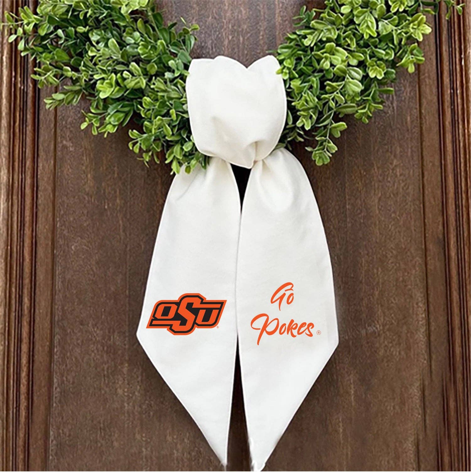 Oklahoma State Logo Embroidered Wreath Sash