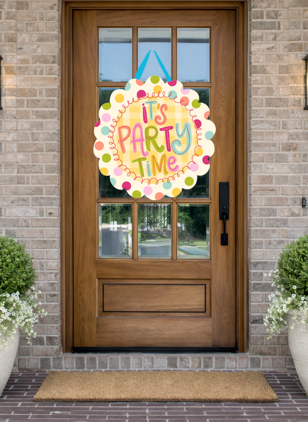 It's Party Time Door Hanger
