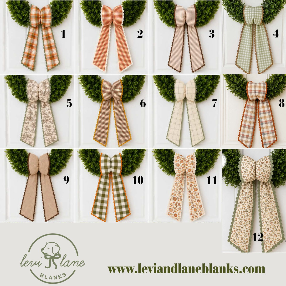 Fall Bow Wreath Sash Pre-Order - CAPPED - ETA End of August: 6