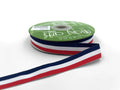 5/8" Red, White, Blue Woven Modern Stripe Grosgrain Ribbon