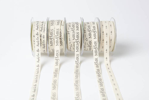 1/2" "I Do" Wedding Print 100% Cotton Ribbon