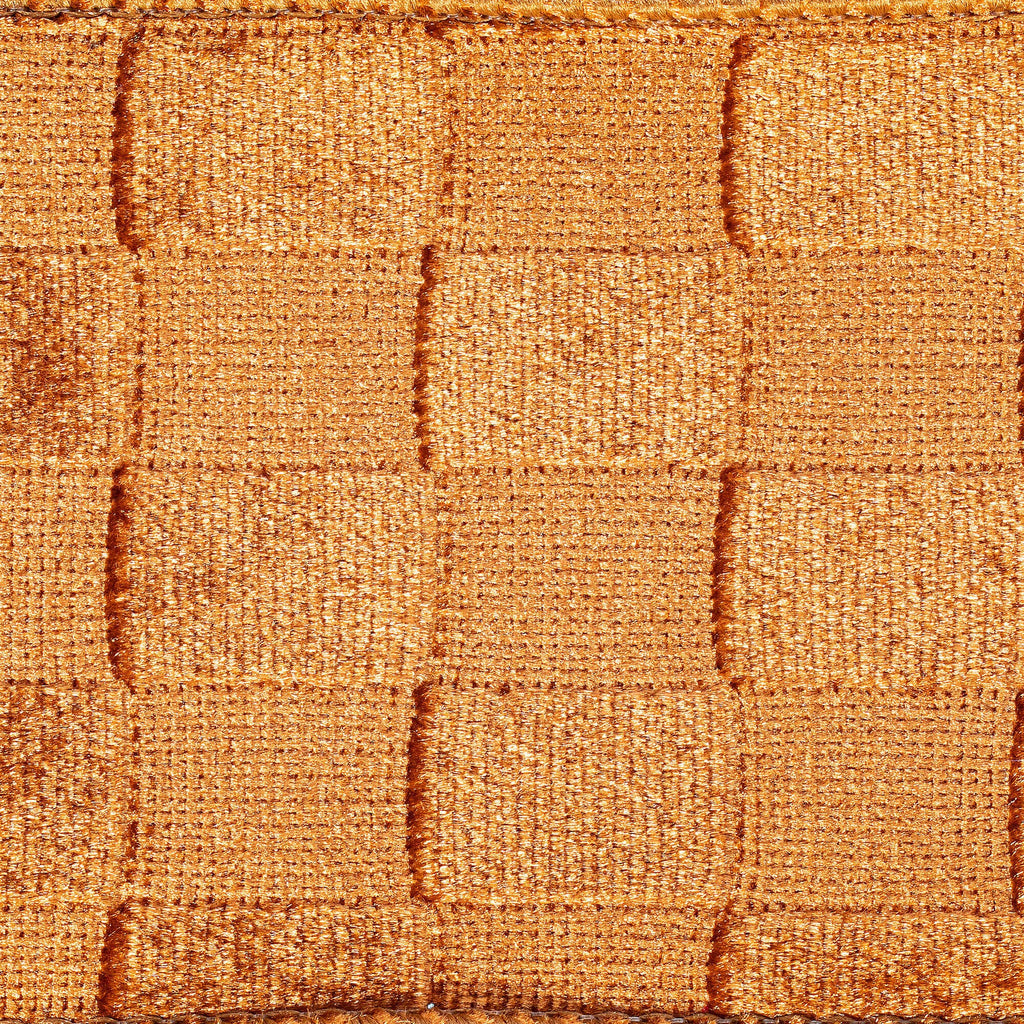 2.5"x10yd Mocha Velvet Checkered Satin: Mocha / Polyester 50%, Nylon 50% / 2.5"x10yd