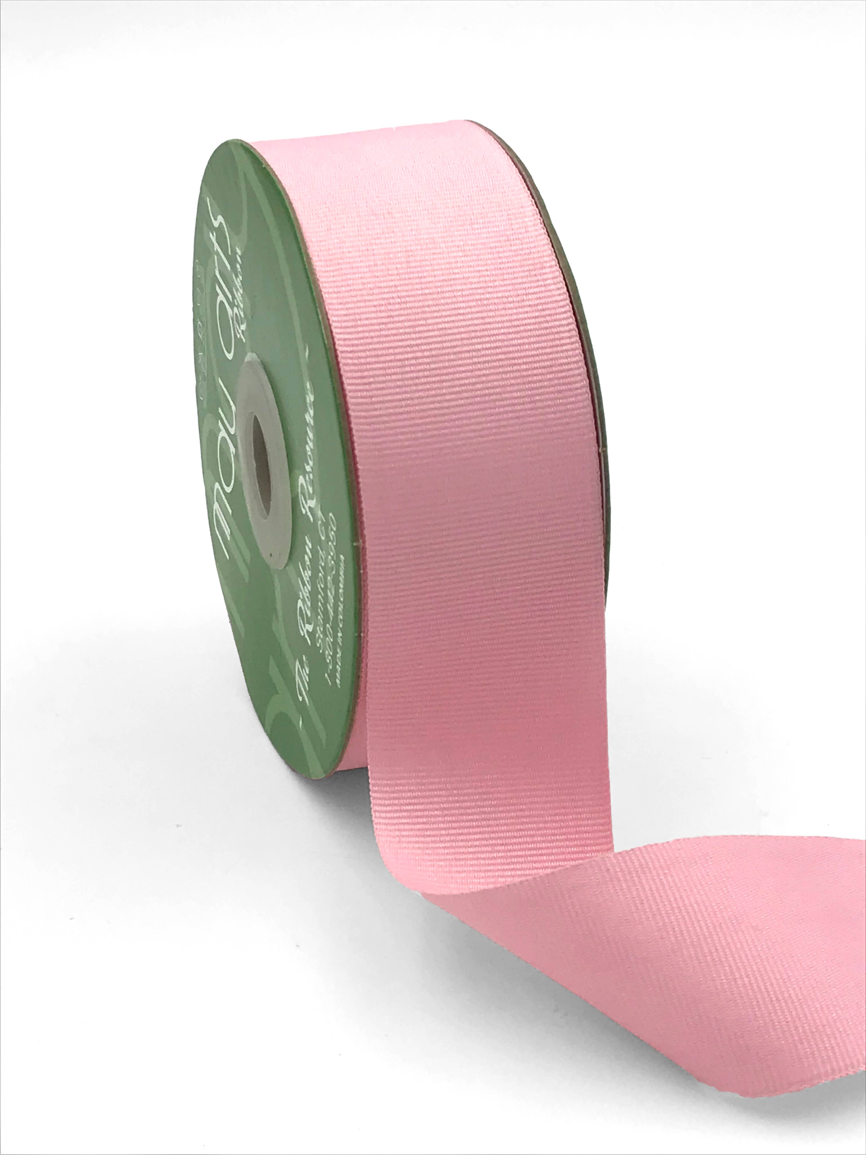 1.5" Light Pink Woven Grosgrain Ribbon