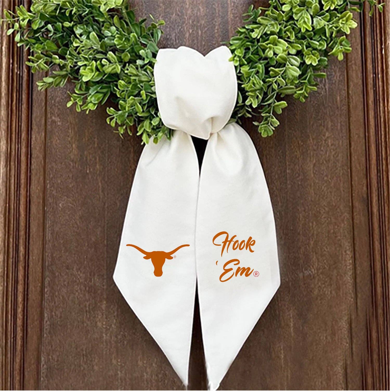 Texas Logo Embroidered Wreath Sash