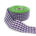 1.5" Purple & White Checkered Gingham Ribbon