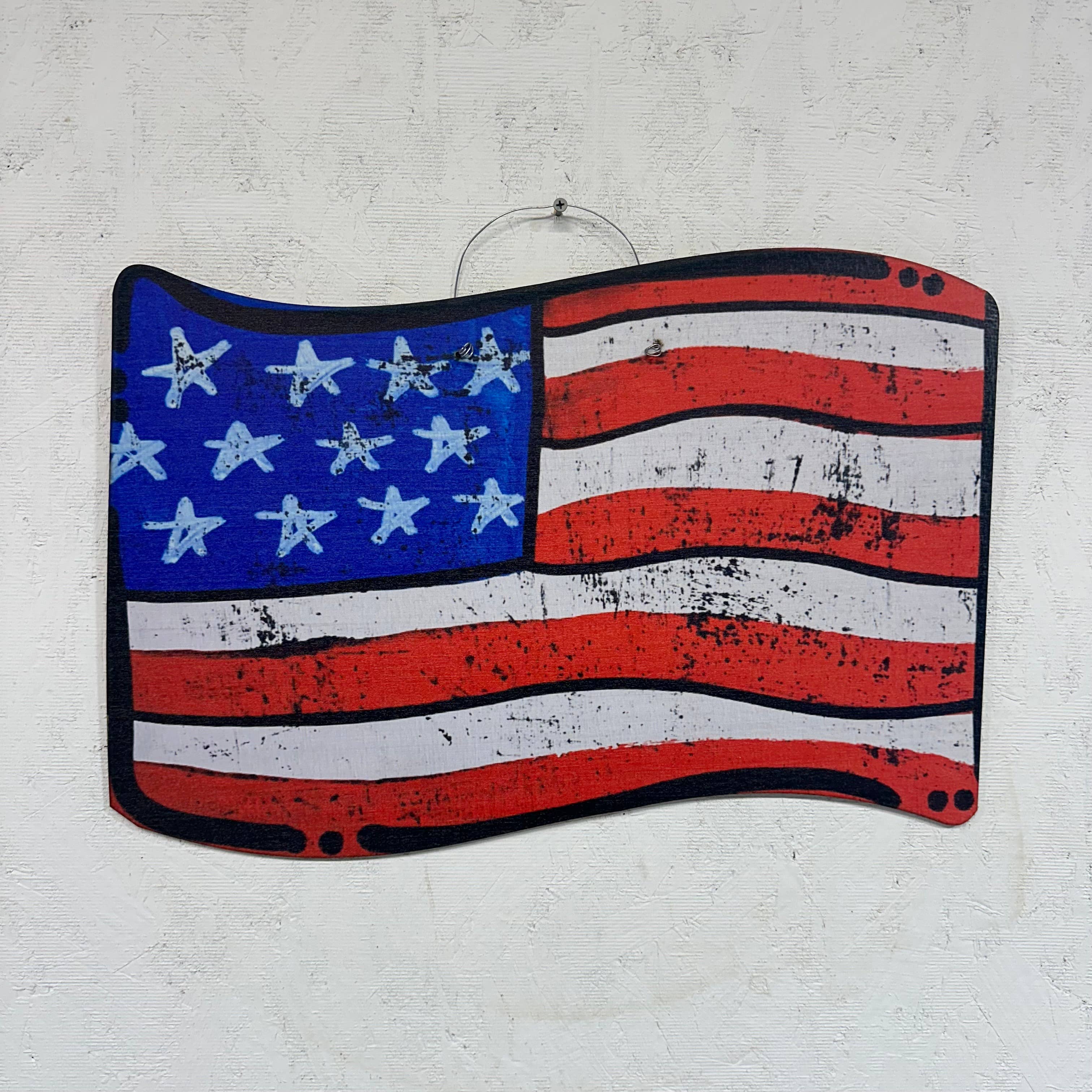 American Flag Door Hanger 23"