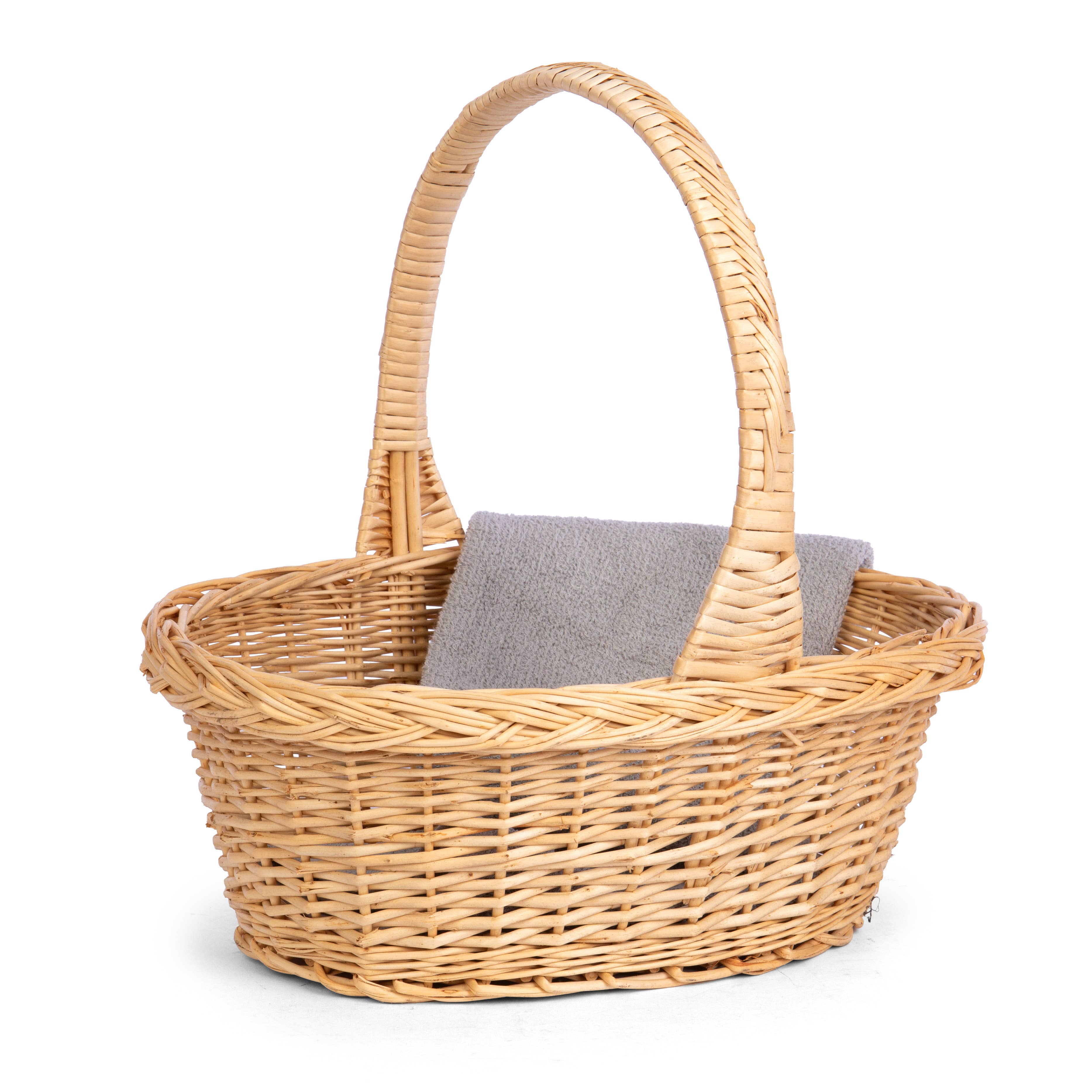Oval White Willow with Over Handle