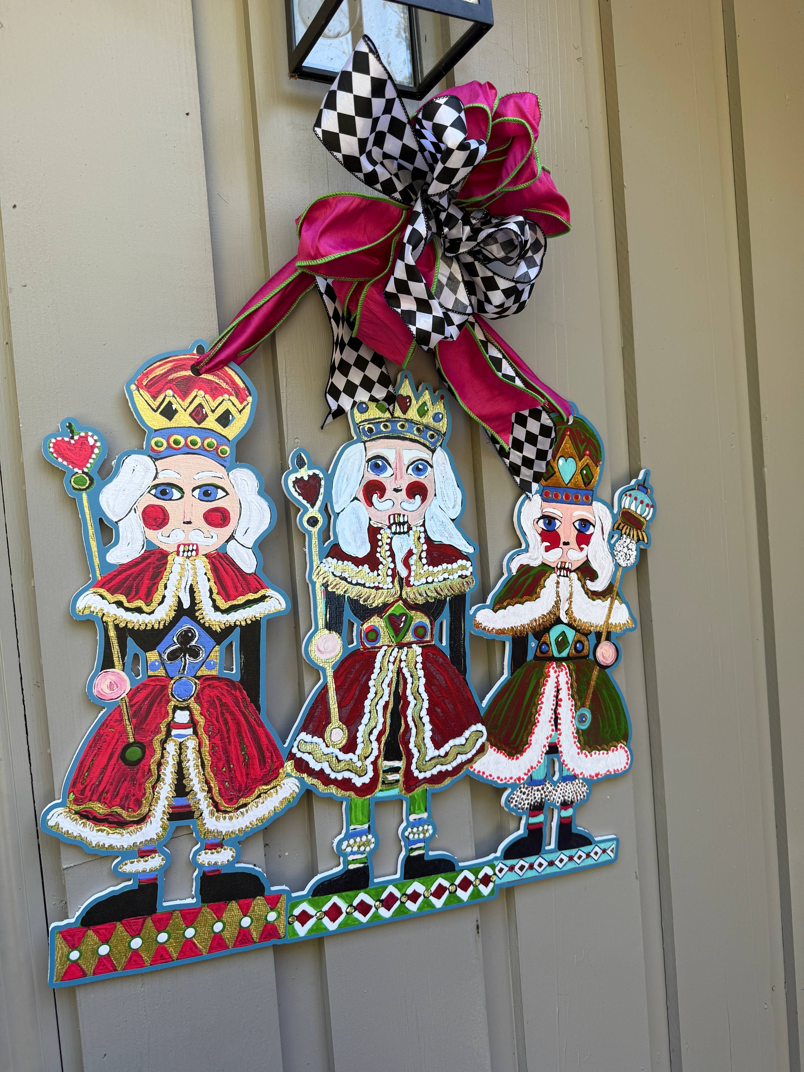 LARGE Designer Nutcracker Trio Door Hanger