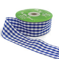 1.5" Royal Blue & White Checkered Gingham Ribbon