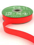 3/4" Neon Coral Woven Grosgrain Ribbon