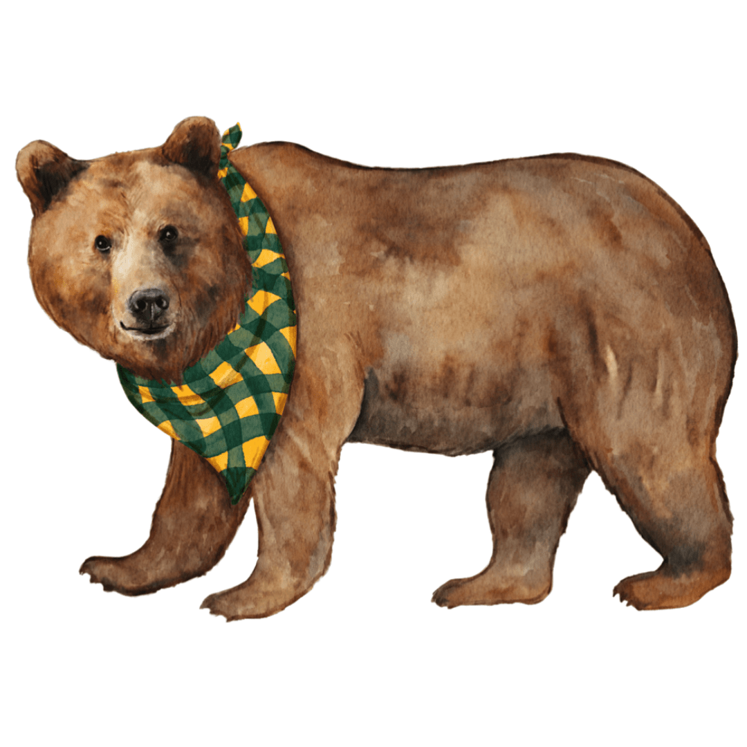 Bear Door Hanger: With Bow